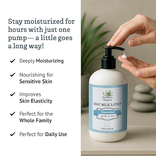 Miniatura 5 de Southern Natural Loción de Leche de Cabra  Hidratante Nutritivo para Cara, Cuerpo y Manos para Piel Seca y Sensible - Crema Hidratante, Cuidado