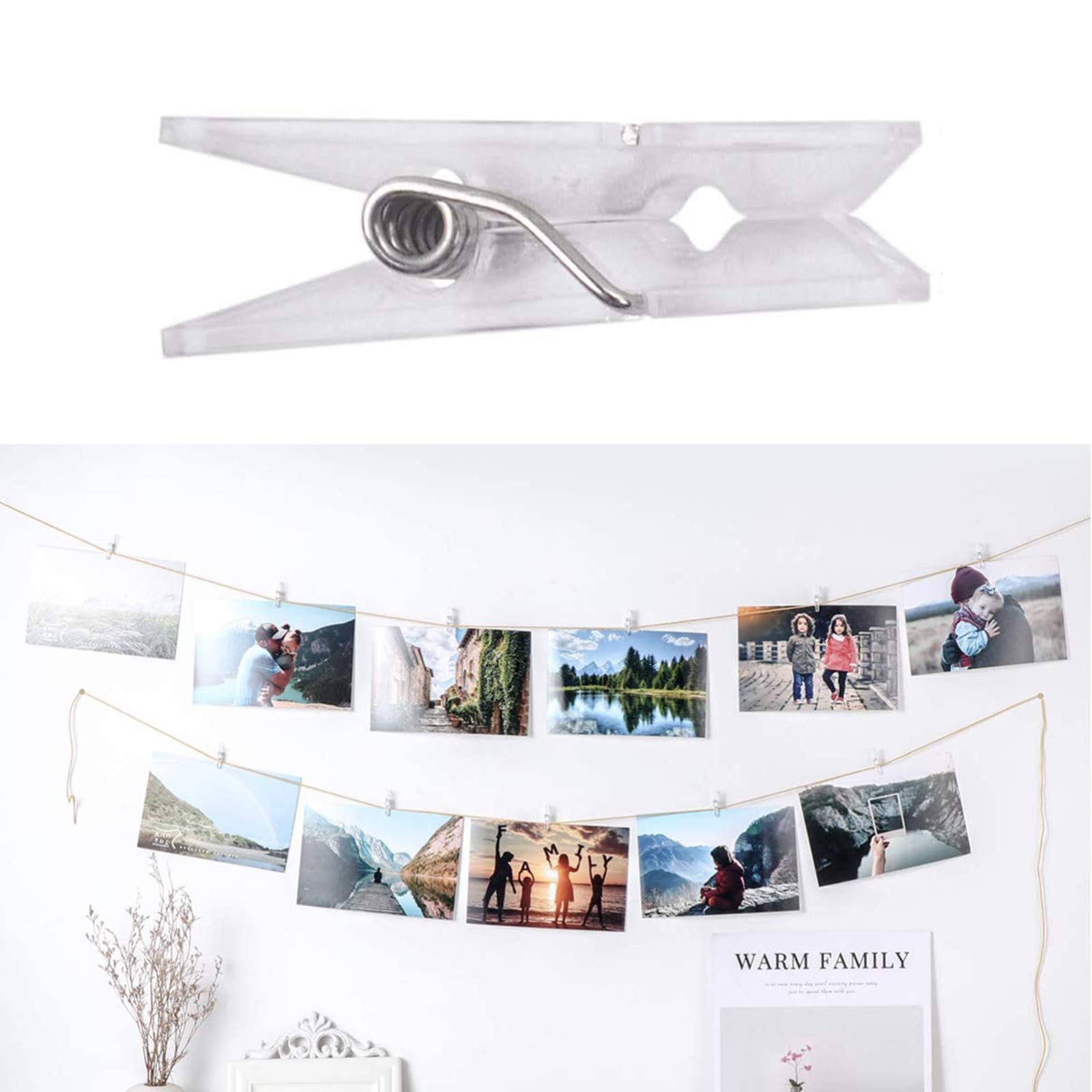 Mollette Mini Trasparenti - 100 Pezzi, Per Appendere Foto, Lavoretti E Decorazioni - Foto 4