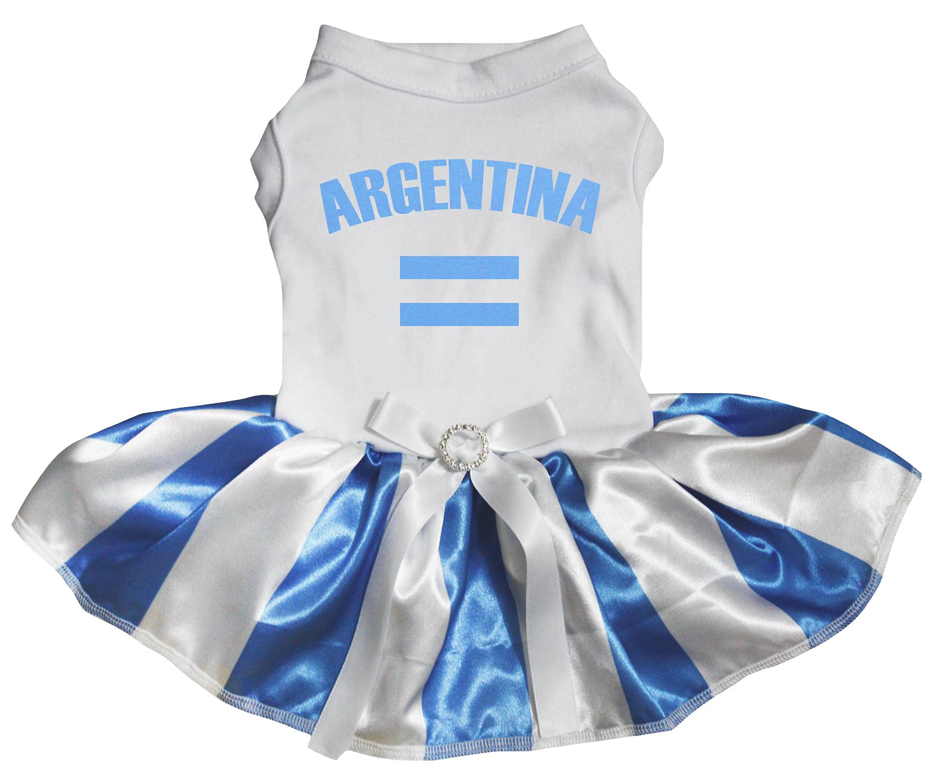 Robe pour chien Blanc rayé Argentine Taille XXXL vêtement grands canidés