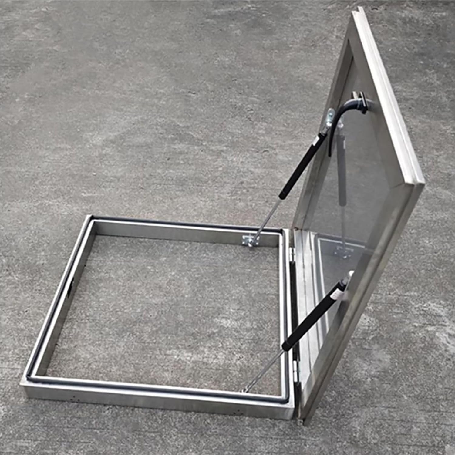 Stainless Steel Roof Caps, with Handle and Rubber Seal Strip, Roof Skylight for Sloped and Flat Roof, Maintenance Hatch Cover for Outside