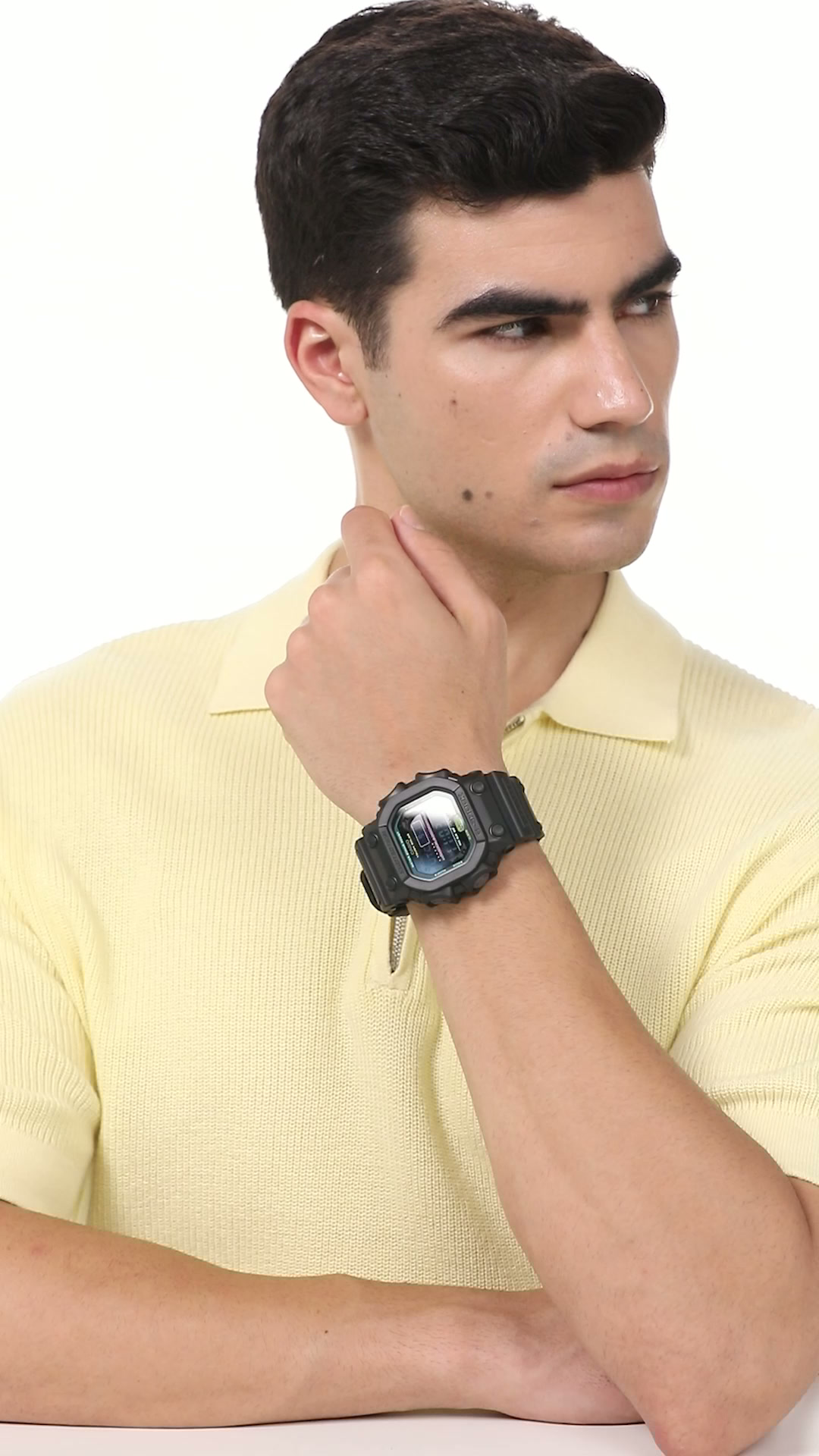 CASIO超美品！使用1回だけ腕時計ラバーGST-8400フリーサイズ 黒