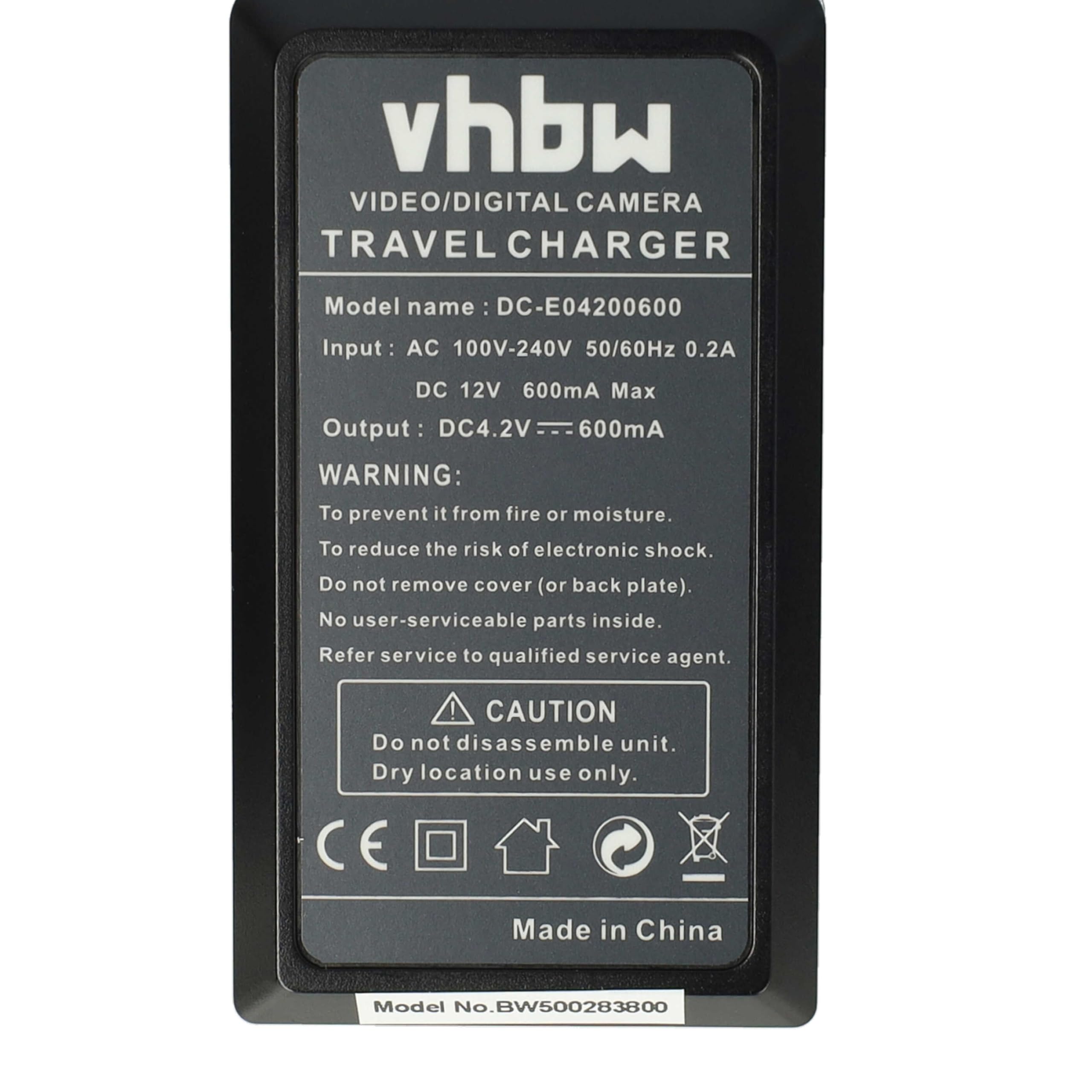 vhbw caricatore compatibile con Pentax D-Li95 camera - Stazione di carica + cavo auto + spia di carica, 4,2 V