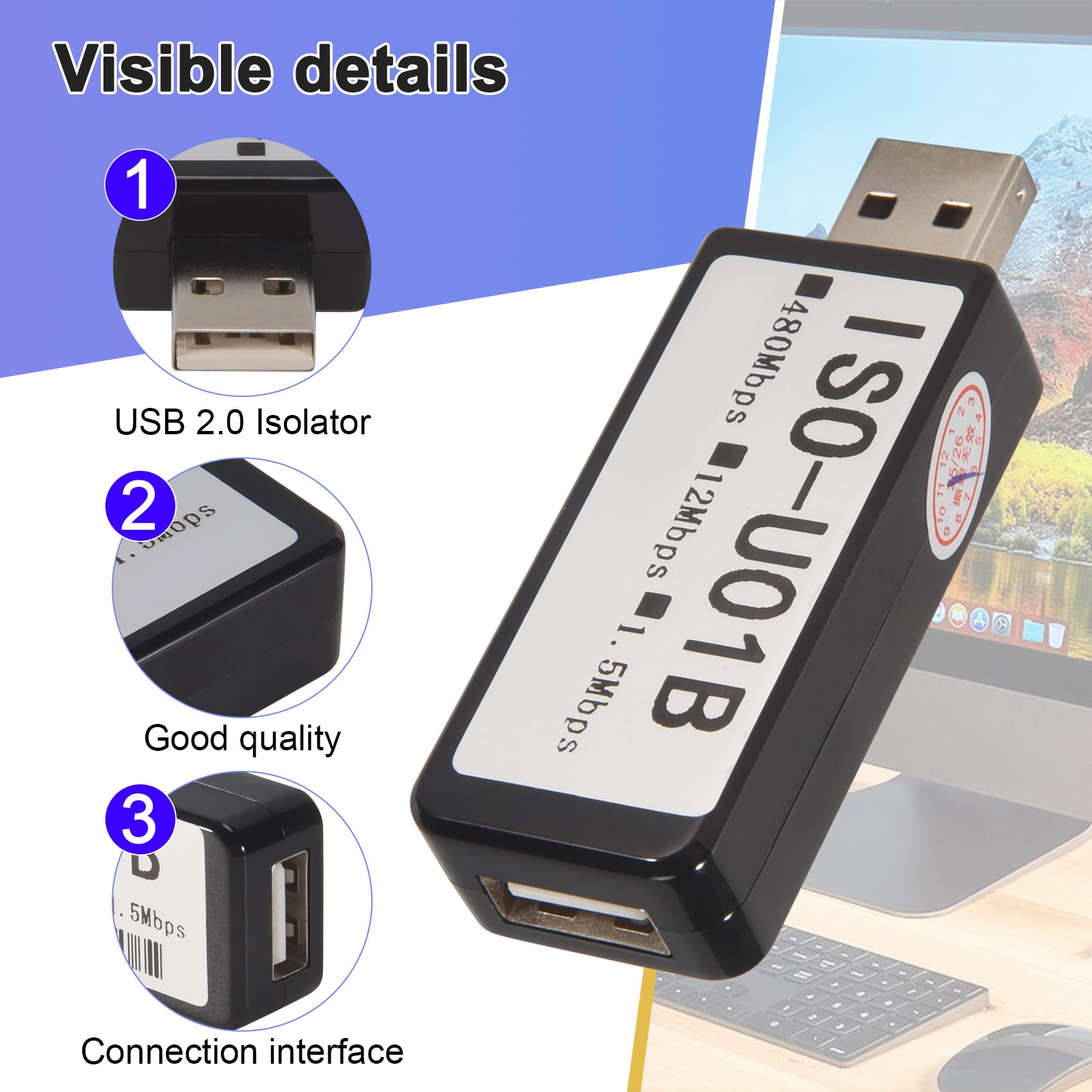 ADuM3165 Isolateur Numérique USB 2.0 480 Mbps USB Haute Vitesse Isolé pour Décodeur Audio Élimination du Courant Filtre Sonore