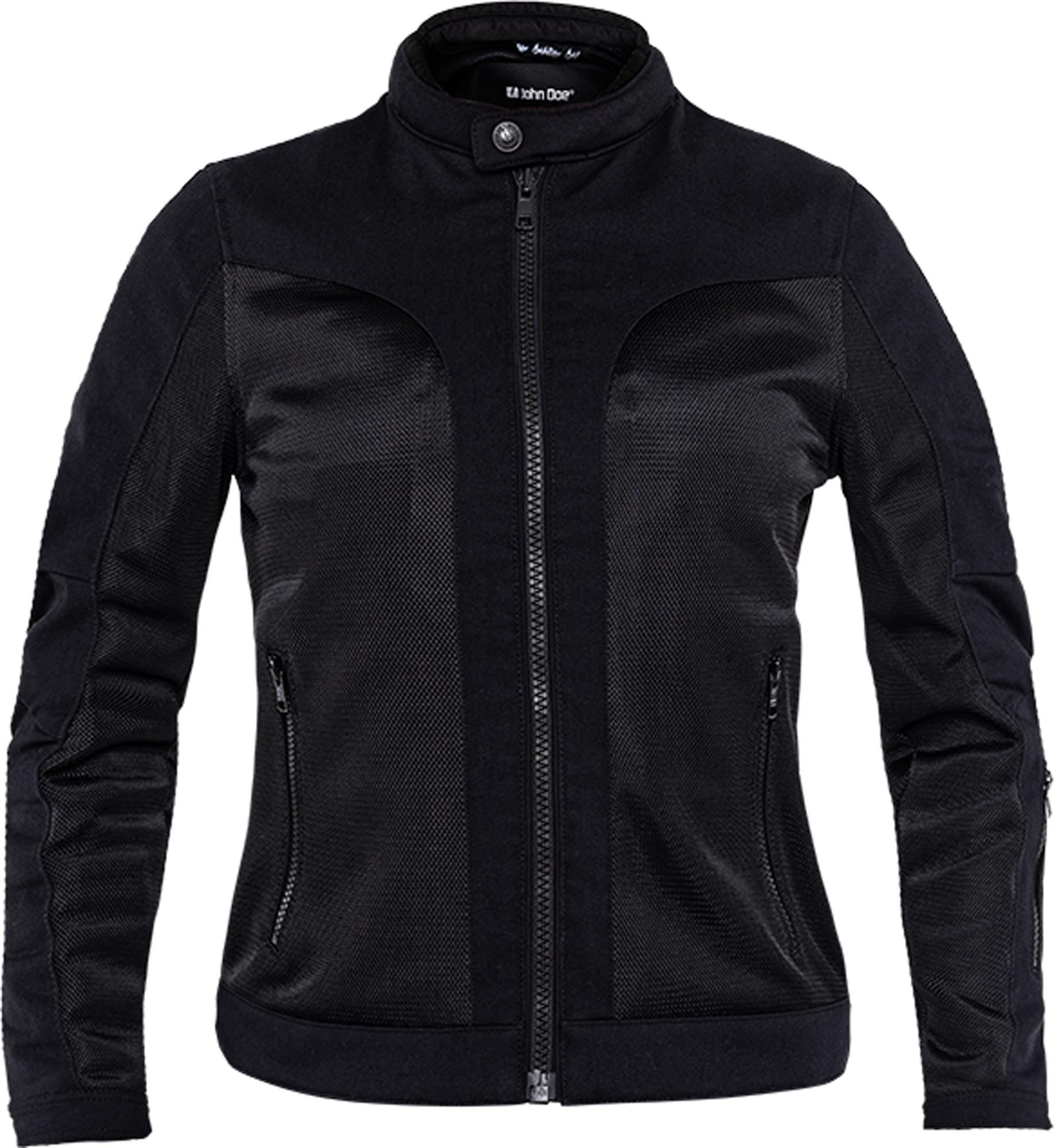 John Doe Aero Mesh Damska perforowana kurtka motocyklowa, czarny, M