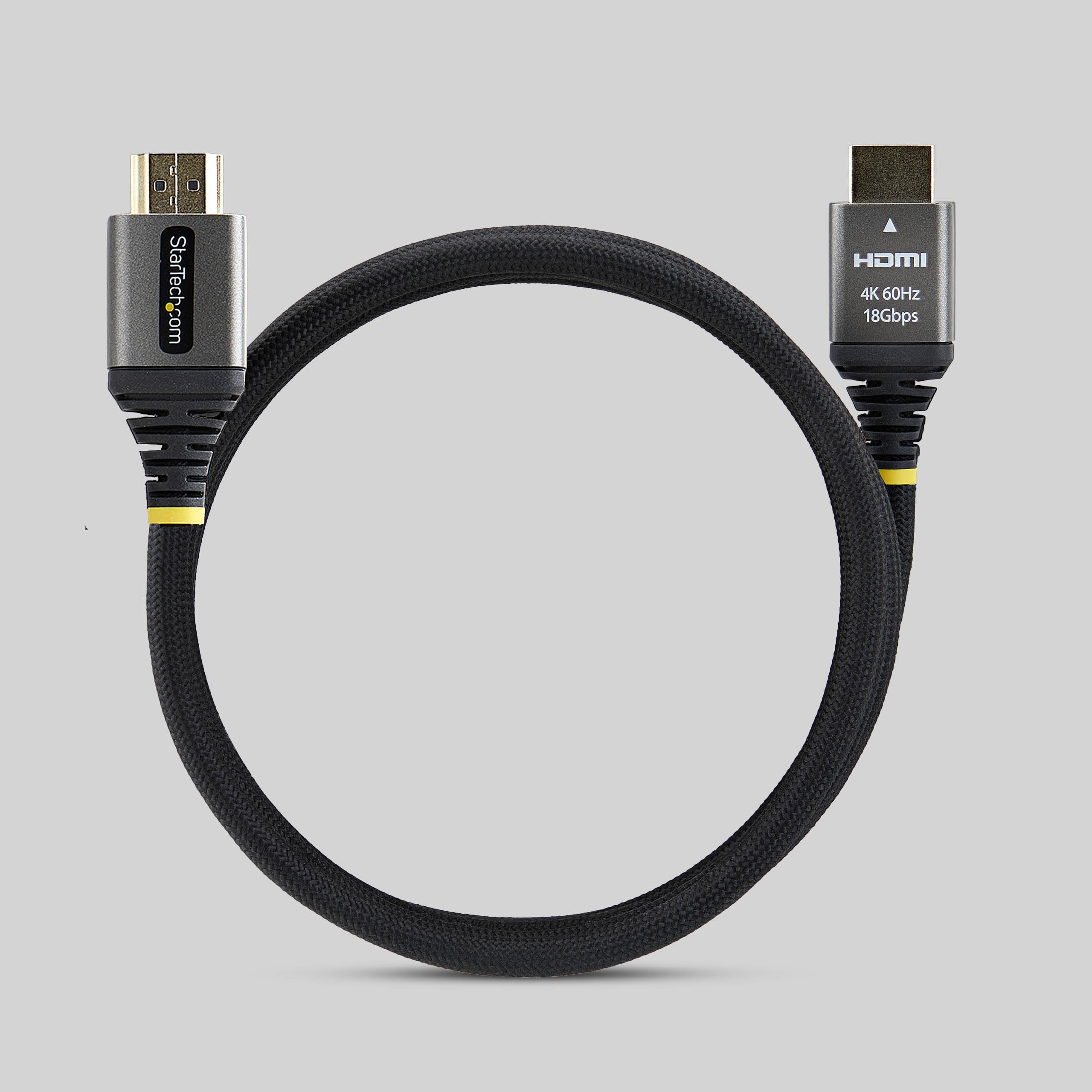 StarTech Cavo HDMI Intrecciato Ultra Flessibile da 2m, 4K 60Hz, HDR10 | Alta flessibilita, Ideale per home theater e postazioni gaming