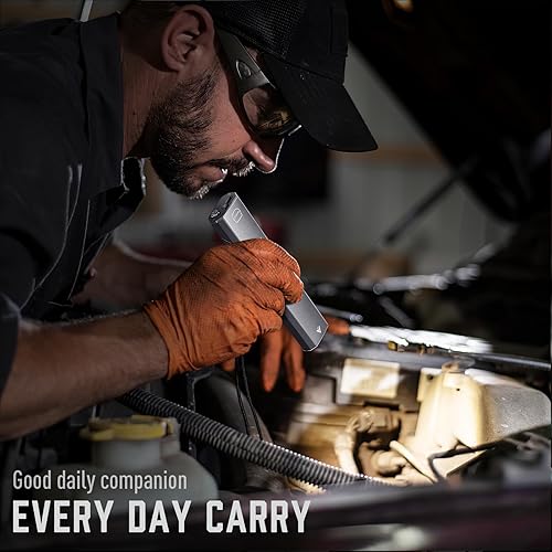 Miniatura 8 de MIAOKE Linterna EDC ultra fina recargable de 3000 lúmenes, combo de LED UV y blanco, doble fuente de luz, luz compacta de clip de bolsillo para el