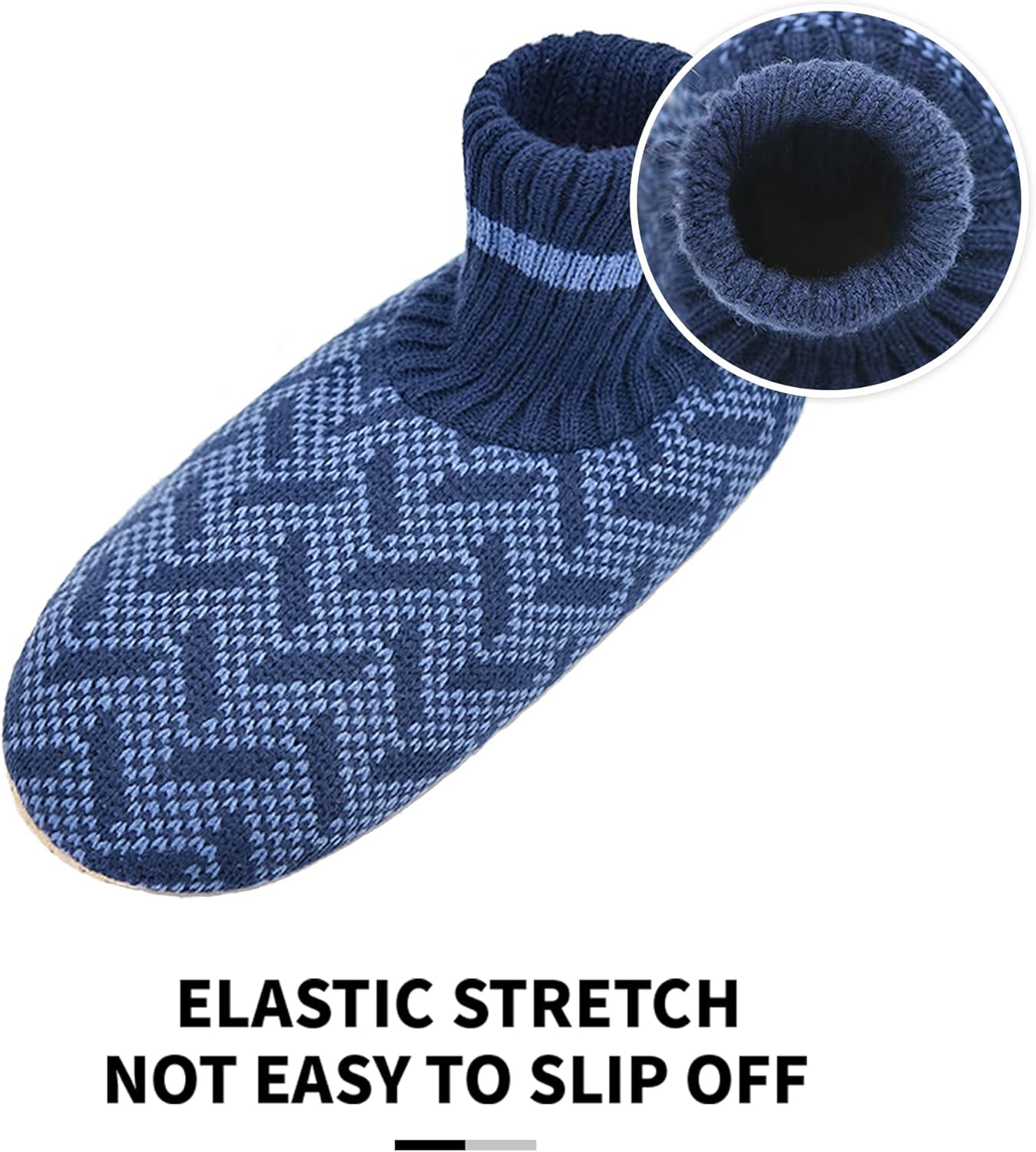 Panda Bros Slipper Socks Soft Cozy Thick House Indoor Boot Sock Shoes with Anti-Skid Bottom Soles for Men's - Image 4