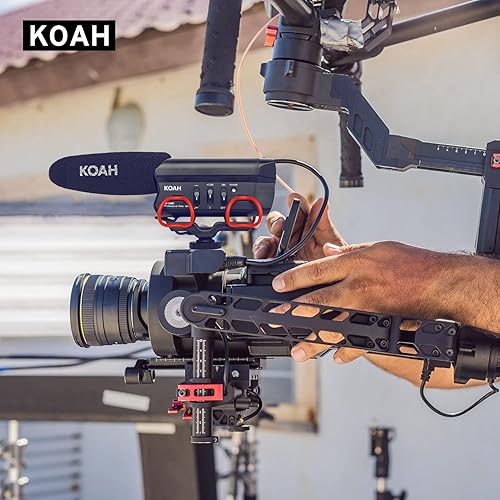Miniatura 6 de Koah Micrófono de cámara de escopeta  Micrófono profesional en cámara  Condensador súper cardioide para audio claro en vivo  Compatible con cámaras