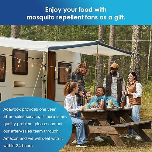 Miniatura 7 de Adawook Ventiladores de mosca para mesas, ventiladores de insectos sin productos químicos con cuchillas suaves, mantienen alejados a los insectos de