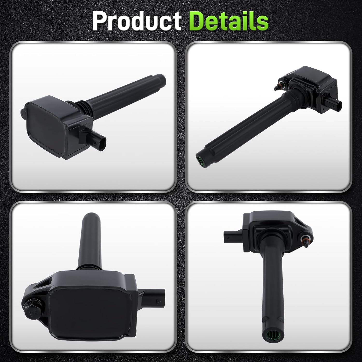 UF648 Ignition Coil 97390 Iridium-Platinum Spark Plug for Dodge Caravan Avenger Charger Durango Journey for Jeep Cherokee for Ram ProMaster 1500 2500 3500 for Chrysler 200 300 Town&Country