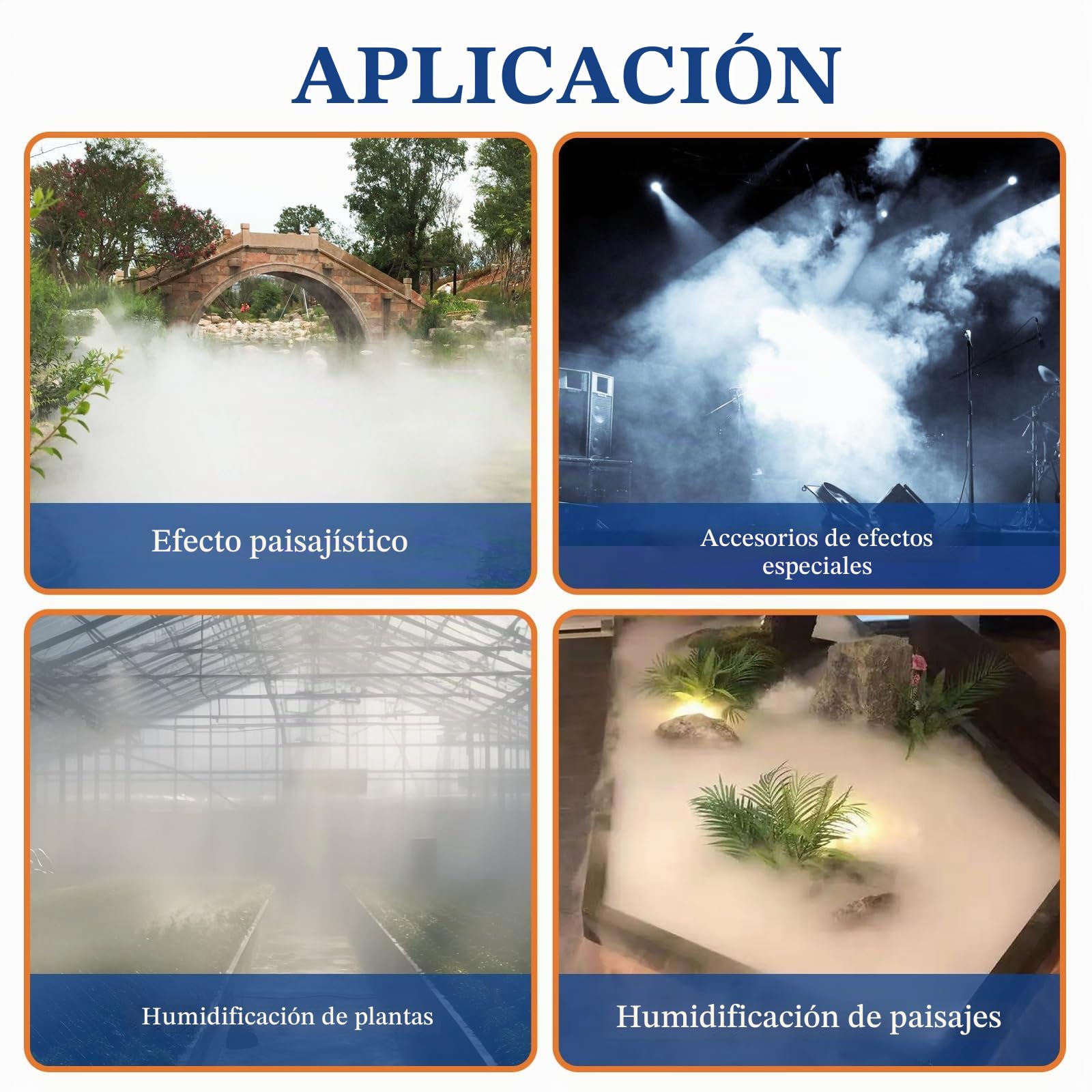 Maquina De Niebla 10 Cabezas 7L/H Generador De Niebla con Fuente De Alimentación De 400w Y Boya De Plástico, Nebulizador Ultrasónico Atomizador para Fuentes De Estanque, Paisajes Mágicos