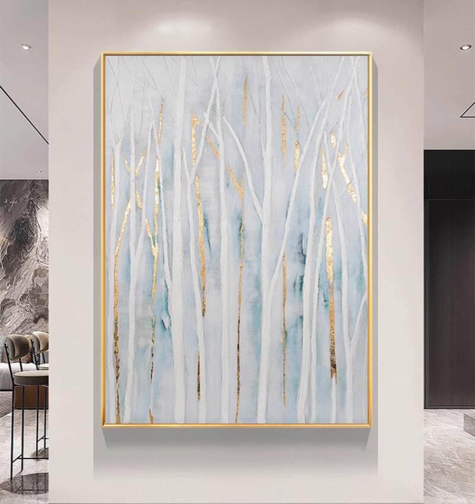 Peinture à l'huile peinte à la main habillage grand mur vide