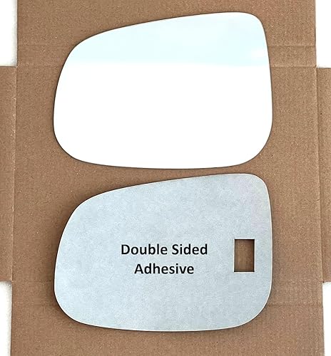 Nuevo cristal de espejo plano de repuesto con adhesivo de tamaño completo para Volvo | 2011-2018 S60 | 2012-2016 S80 | 2015-2018 V60 | Vista lateral