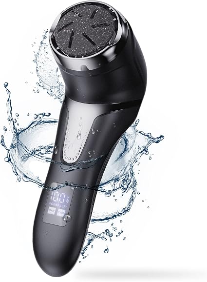 Elektrischer Hornhautentferner Mit LED-Anzeige – Wiederaufladbar, 2 Geschwindigkeiten, 10-in-1 Pediküre-Set (wasserdicht IPX7)