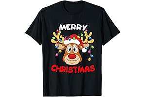 Merry Christmas Reindeer T-Shirt for Christmas Festive Family