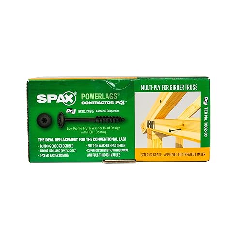 Miniatura 40 de SPAX Tornillos de retraso de madera estructural Powerlags Torx T-Star (250 EA) con cabezal de arandela exterior de 5/16 x 3 pulgadas (250 EA)