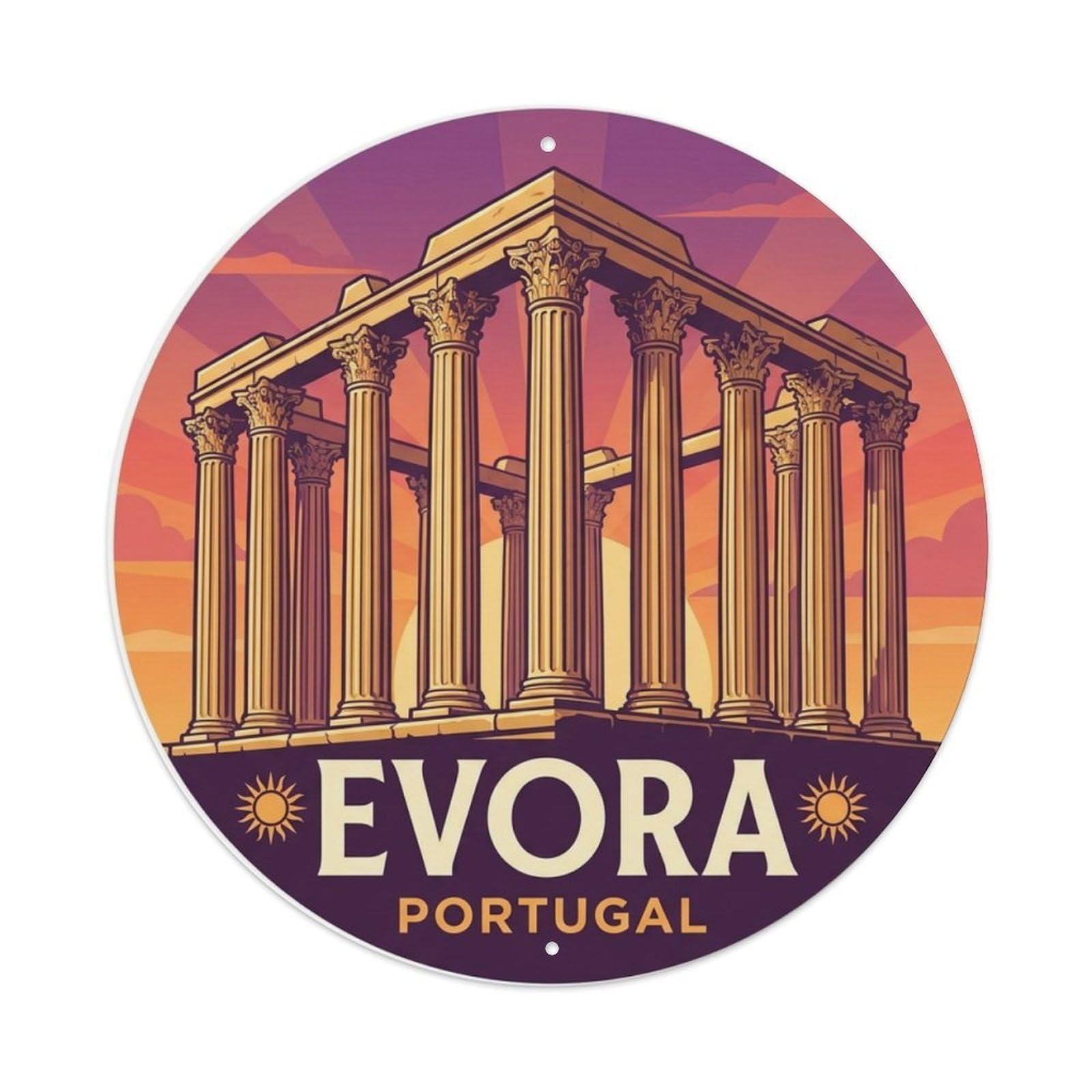 Metal Tin Sign Portugal Retro Travel Evora
