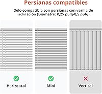 Vista 8 de SwitchBot Persianas con motor de inclinación motorizadas - Persianas eléctricas inteligentes con control remoto Bluetooth, alimentadas por energía