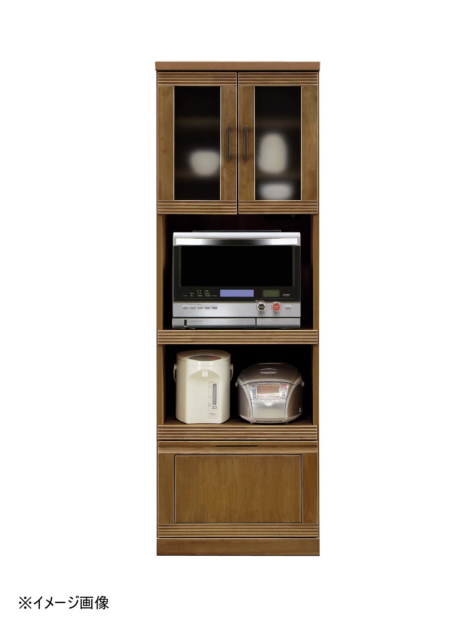 定価47200円 松尾木工 食器棚 レンジボード ブラウン 食器棚 幅120
