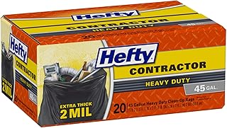 Contractor Trash Bags, Heavy Duty, 45-Gallon, 20-Ct.