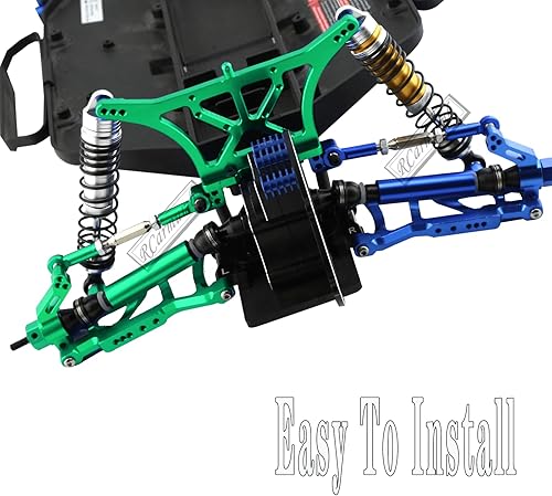 Miniatura 3 de Pieza de mejoras para 110 Rustler VXL 2wdStampede VXL 2wd, 4 piezas de suspensión delantera y trasera de aluminio de aleación A para brazos de