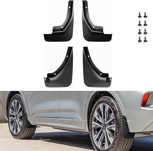 Xotic Tech - Juego completo de 4 protectores contra salpicaduras para guardabarros delanteros y traseros, con accesorios de hardware, juego completo