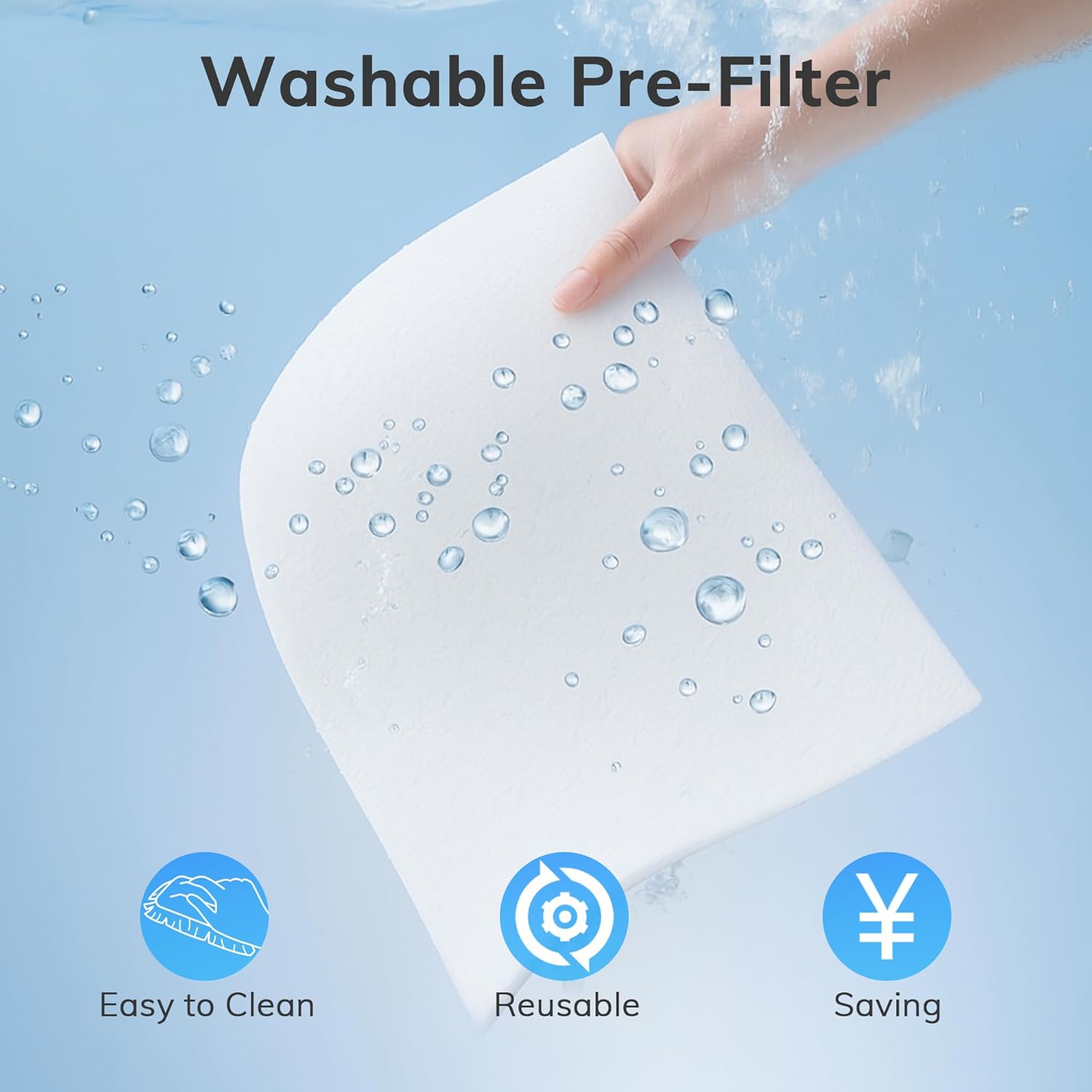 2nd Gen AEOCKY Air Purifiers with 5-in-1 Filter, Washable Pre-Filter for Bedroom, for Pollen Smoke Dust Pet Dander Odor Office Desktop, Black