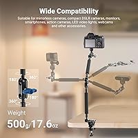 Vista 3 de NEEWER Brazo Mágico de 22" con Abrazadera de Escritorio, Montura de Cámara Superior con Brazo Articulado de Micrófono Boom 1/4" 3/8" Hilos