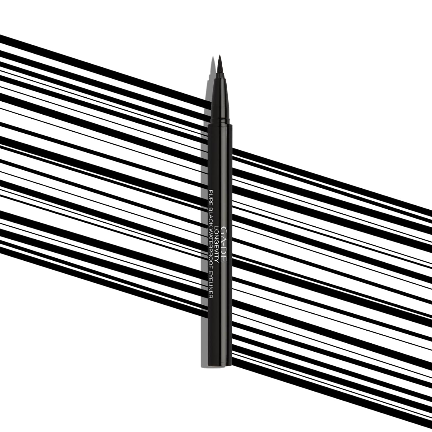 GA-DE Longevity Pure Waterproof Eyeliner - Fast-Drying, Liquid,Smudge Proof Eyeliner - Made with Super-Flex Brush for Precise Application - 0.01 oz - Image 10