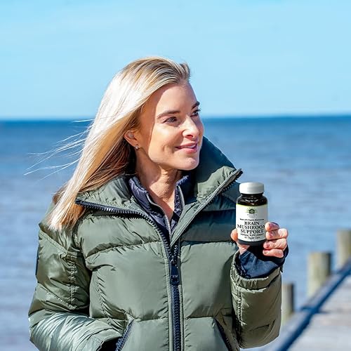 Miniatura 5 de Soporte de hongos cerebrales suplemento certificado sin OMG y Kosher con potente mezcla de hongos para mejorar la claridad mental, energía, enfoque,