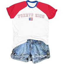 Puerto Rico Shirts for Women Puerto Rico Flag Graphic Shirt Boricua Tees Puerto Rican Pride Short Sleeve Tops