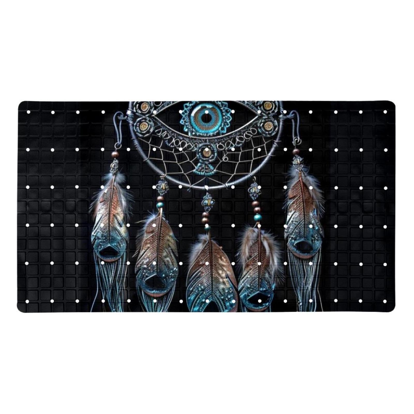 Tapis de bain filigrane séchage rapide en PVC avec ventouses