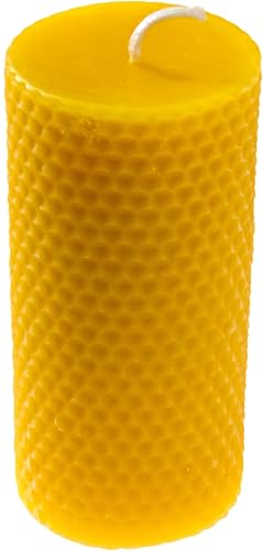 Miniatura 6 de Alternative Imagination Vela de pilar de cera de abeja 100% pura (2 x 5 pulgadas), 55 horas, diseño hexagonal, vertida a mano