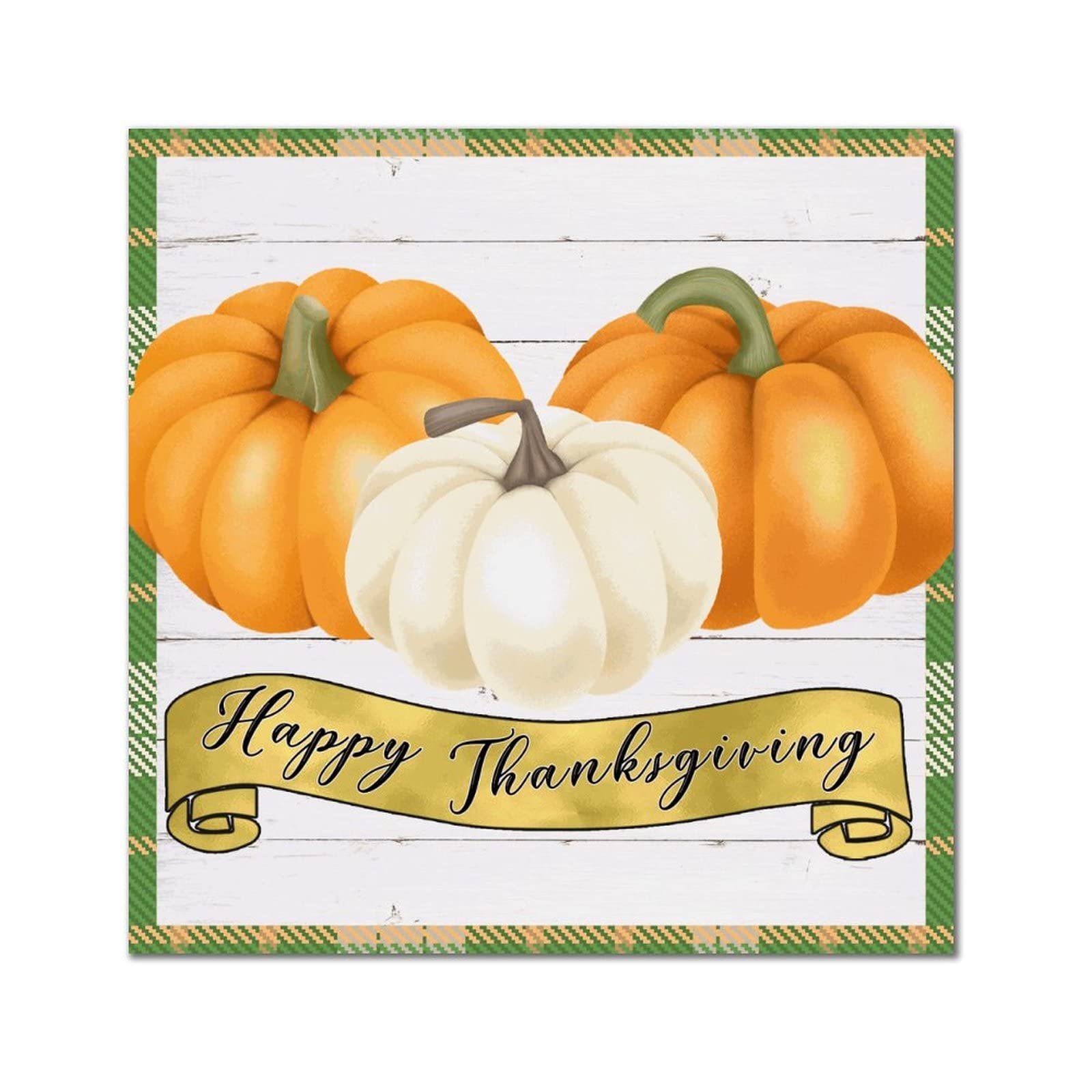 Plaque de bienvenue Happy Thanksgiving, cadeau de pendaison de crémaillère en bois