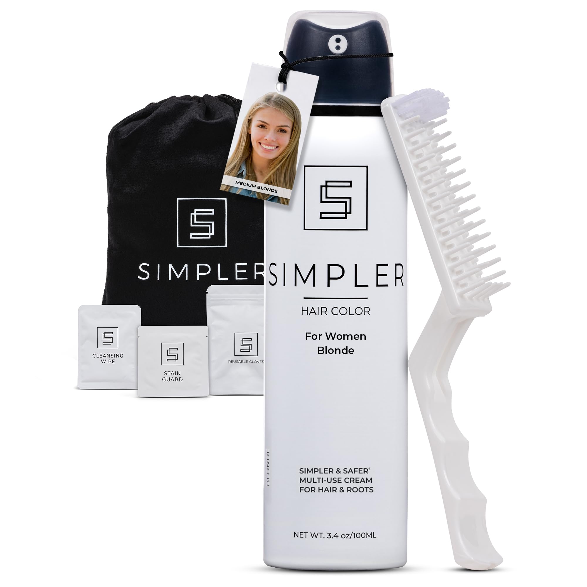 for Women Permanent Ammonia Free Hair Dye for Gray Coverage - Natural Looking Hair Color for Sensitive Scalp - Long Lasting Medium Blonde Hair Dye