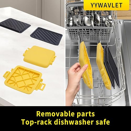 Miniatura 6 de Sandwichera para microondas, carcasa de goma de silicona resistente al calor, tecnología HeatWave avanzada, platos antiadherentes, fácil de limpiar,