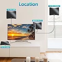 Vista 6 de Antena 2026 para Smart TV para interiores, antena de TV de más de 3600 millas para canales locales, antena de TV interior 4K 8K 1080p