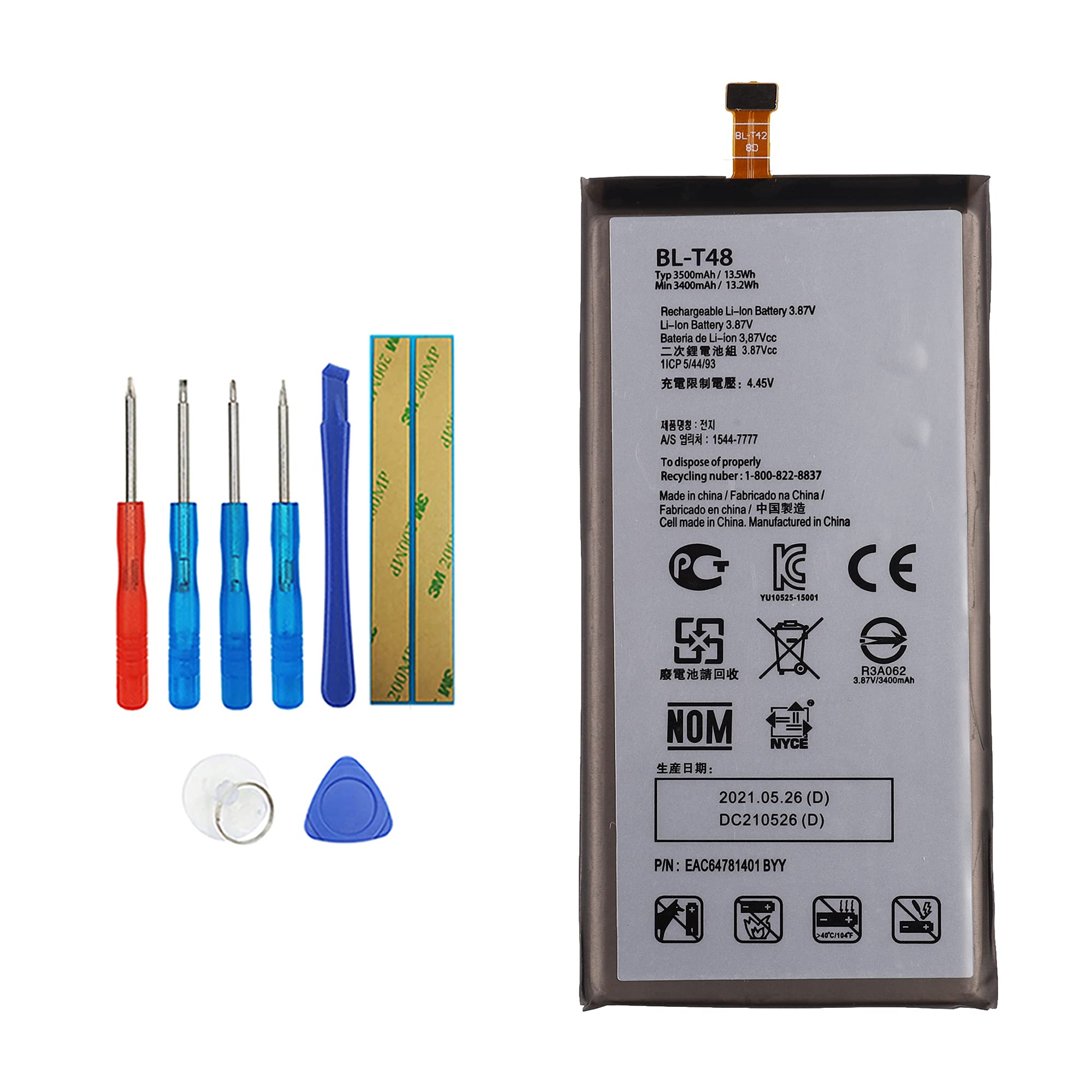 Cover Batteria LG Stylo 6 Copri Vetro E Porta Posteriore Batteria Per LG Stylo 6 Q730 - Ricambio Cover Posteriore Con Lente Fotocamera Battery Cover LG Stylo 6 - Foto 3