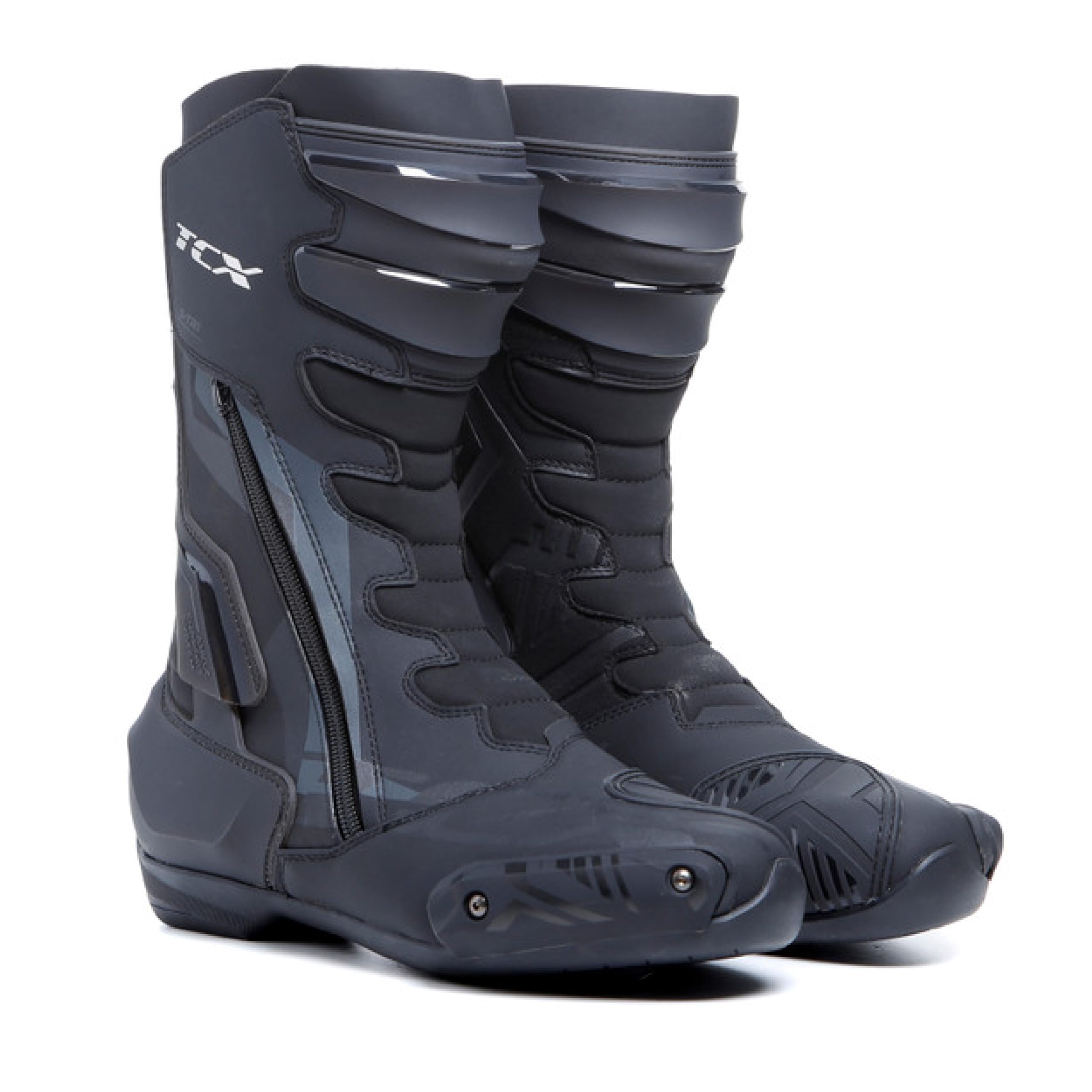TCX Herren S-tr1Herren-Motorradstiefel, Sportlich und Zertifiziert, Motorradstiefel mit Mikrofaser-Obermaterial, Seitlichem Elastik-Reißverschluss und Klettverschluss | Sportlicher Fahrkomfort