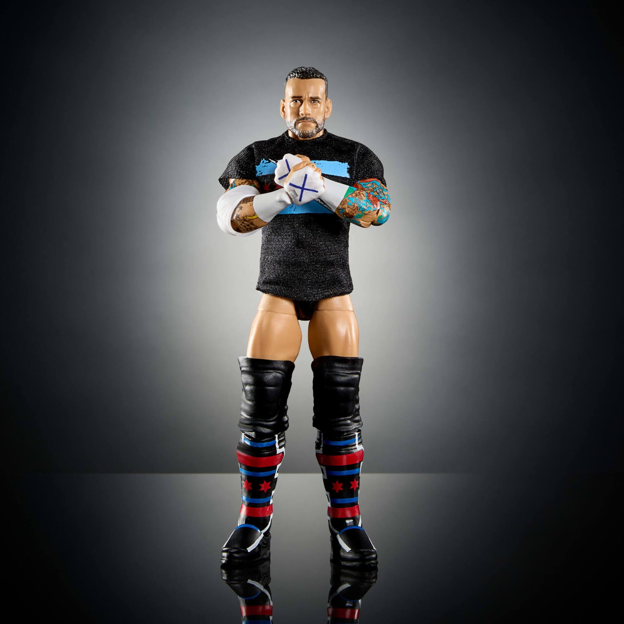 Mattel WWE Elite Series115 CM Punk Figura de acción y accesorios, figura de acción coleccionable de 15,24cm con 25puntos de articulación y manos intercambiables, JCH99