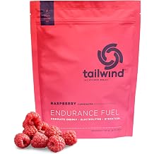 Tailwind Nutrition Endurance Fuel, Carbohydrate & Electrolyte Sports Drink Mix Powder, Gluten-Free, Vegan, Raspberry Buzz, 30 Servings Caffeinated