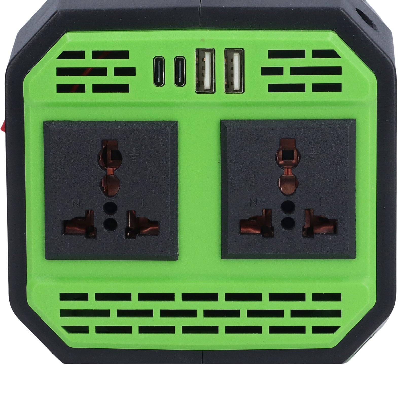 Dilwe Przetwornica Napięcia Samochodowego o Mocy 500 W, Przetwornica Napięcia 12 V DC na 220 V AC z Podwójnymi Portami USB i Wyświetlaczem LCD, do Laptopa na świeżym Powietrzu