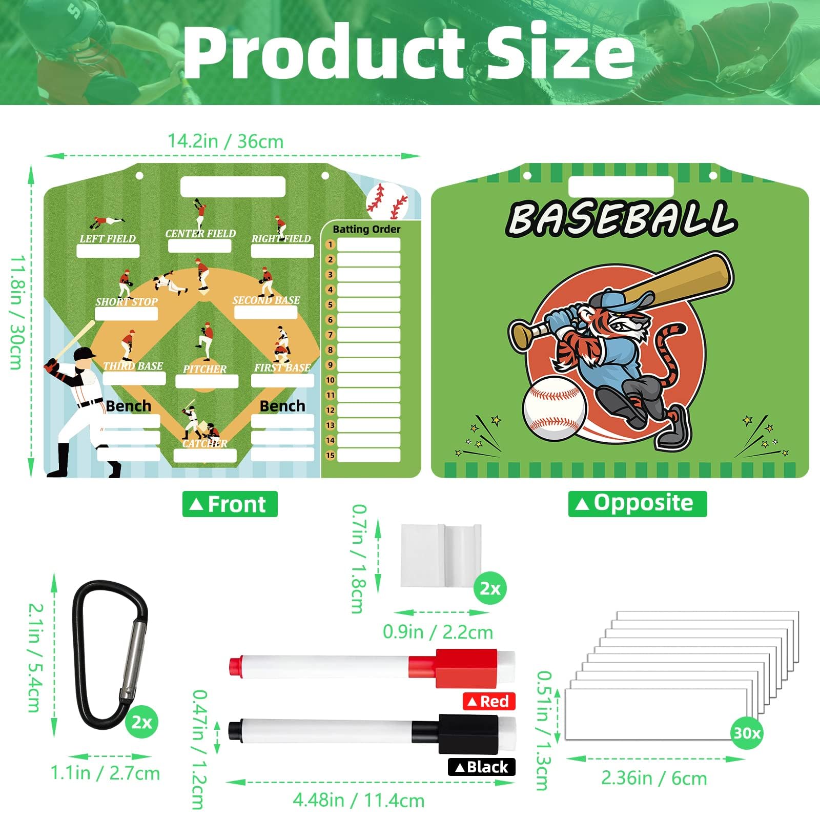 MUCXNIIY 37 Pcs Baseball Lineup Board For Dugout, Dry