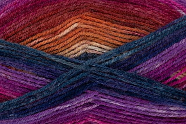 King Cole Bramble DK Self Striping Acrylic Yarn 100g (Raspberry 4485)