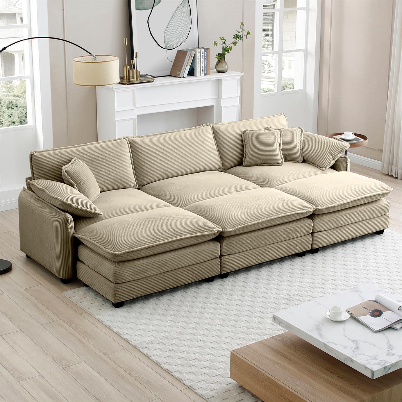 CLOUD SOFA 3P ベージュ MOMO NATURAL | モモ ナチュラル