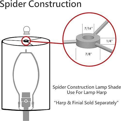 Miniatura 5 de Aspen Creative 33051A, pantalla de lámpara plisada de transición con forma de imperio en color azul oscuro, pantalla de araña de 13 pulgadas de