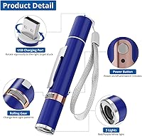 Vista 7 de TBTeek Cat Toys, with Metal Case, 2 Pieces, Rechargeable, 7 Adjustable Patterns, Interactive Kitten Pet Dog Red Dot Chase Light Toy for Cats Fun