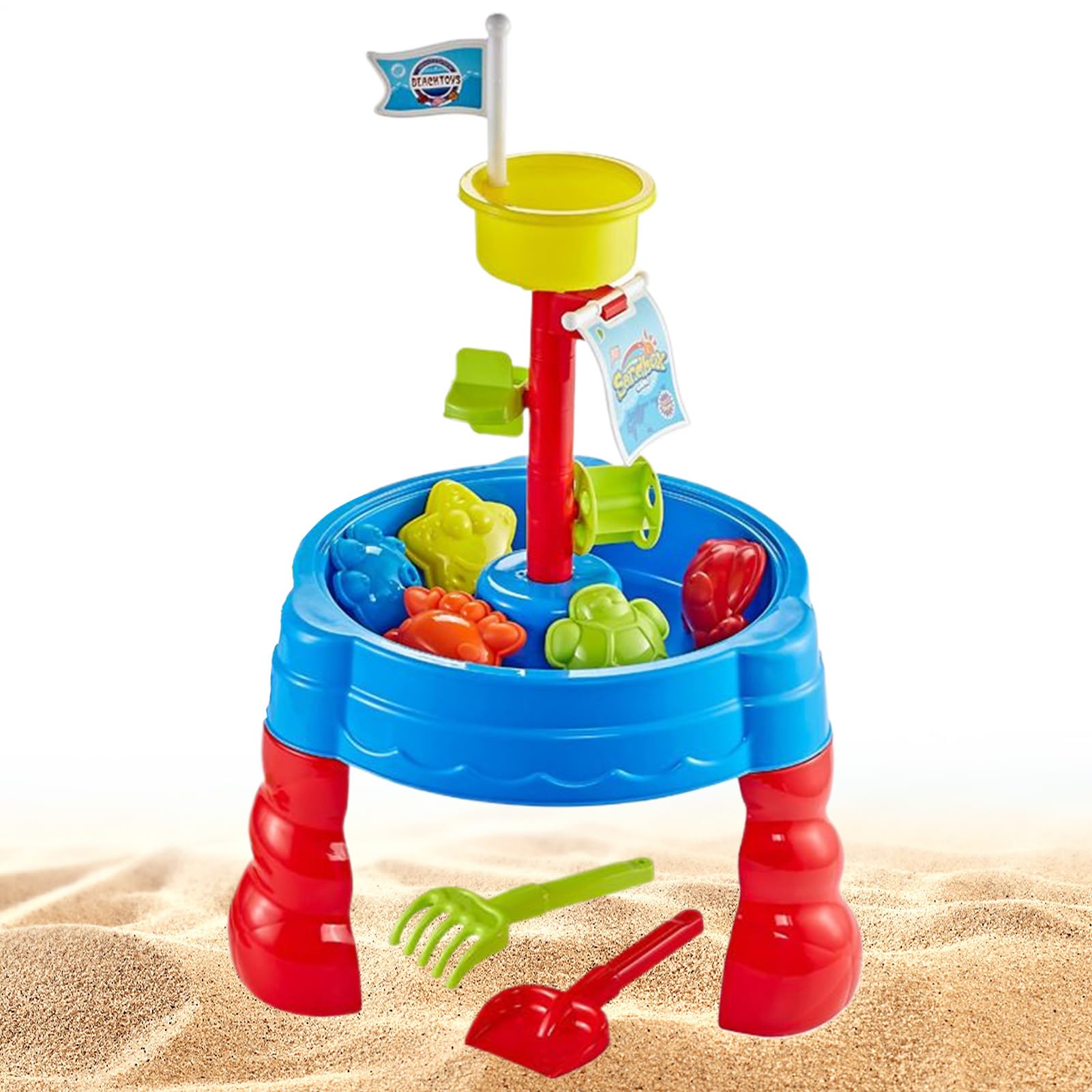 Tavolo Sabbia Esterno Sensoriale Tavolo | Giocattolo Educativo Attività Esterna per Bambini Giardino Spiaggia Cortile