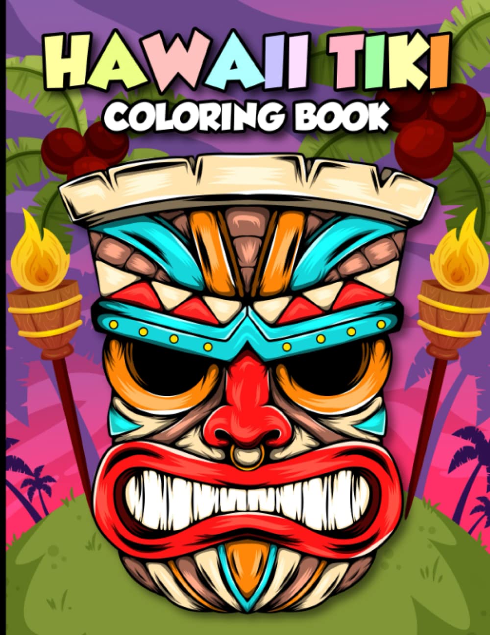 Hawaii Tiki Coloring Book: Tiki Mask Coloring Book With Totem masks & Tikis Art Design For Stress Relief