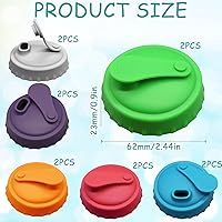 Vista 7 de Tapones reutilizables para latas de soda, juego de 12 piezas, tapas de silicona para latas estándar de 2.1 pulgadas, 6